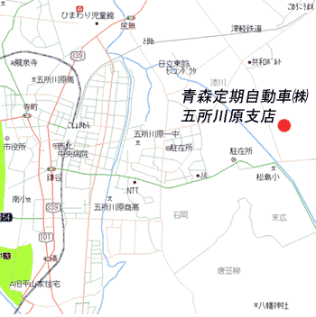 アクセスマップ：五所川原営業所