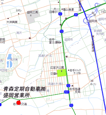 アクセスマップ：盛岡市支店